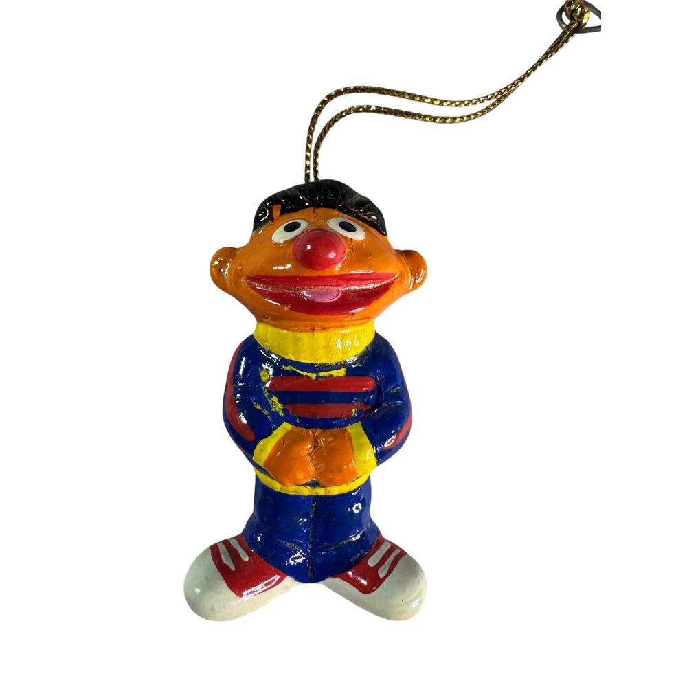 Vintage 1977 Sesame Street Ernie Ornament Muppets Inc Korea Christmas